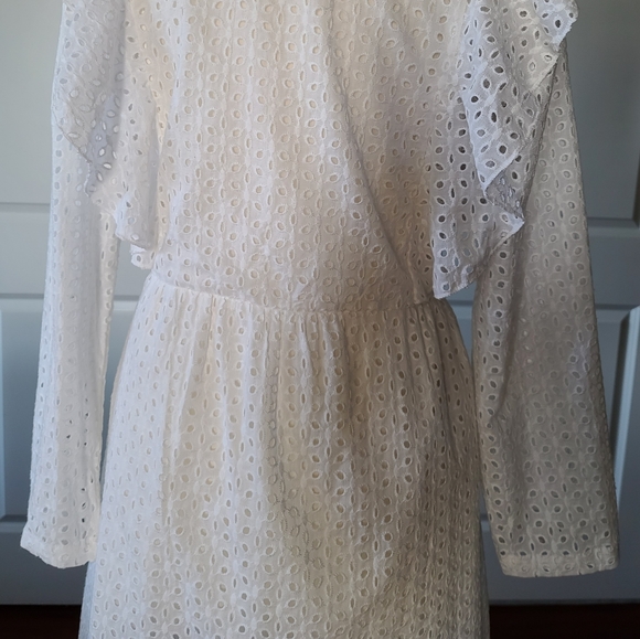 Plus Eyelet Ruffle Detail Skater Dress - Picture 10 of 14